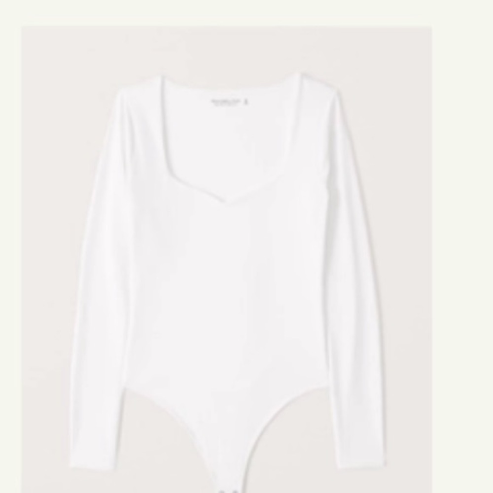 Abercrombie long sleeve sweetheart bodysuit